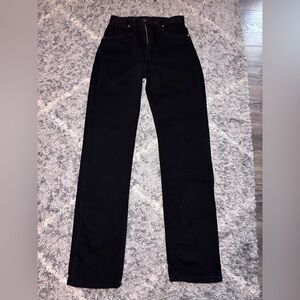 Wrangler Jeans Vintage 90s Straight Leg High Rise Black Size 0 Womens USA Made